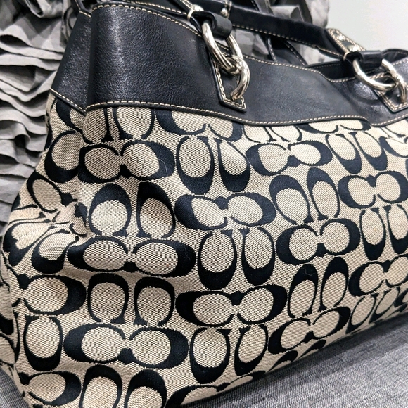 Coach Handbag with Leather - Picture 3 of 5